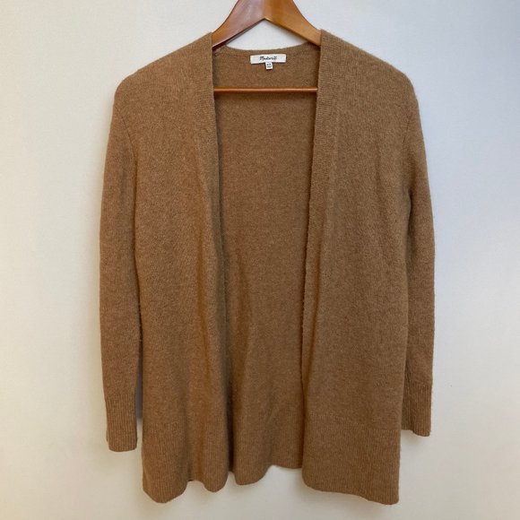 Madewell Womens Merino Wool Alpaca Blend Open Cardigan Oversized Size XXS Brown - Picture 1 of 7
